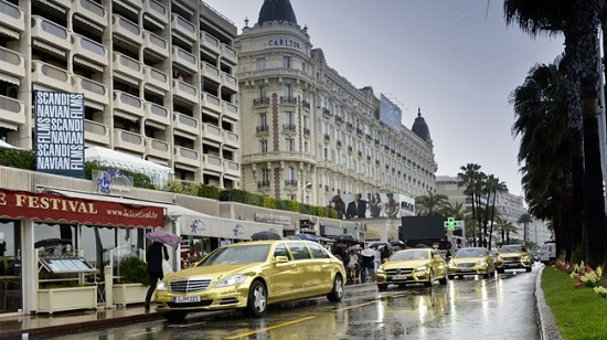 Xe Mercedes mạ vàng là ngôi sao tại Cannes 2012