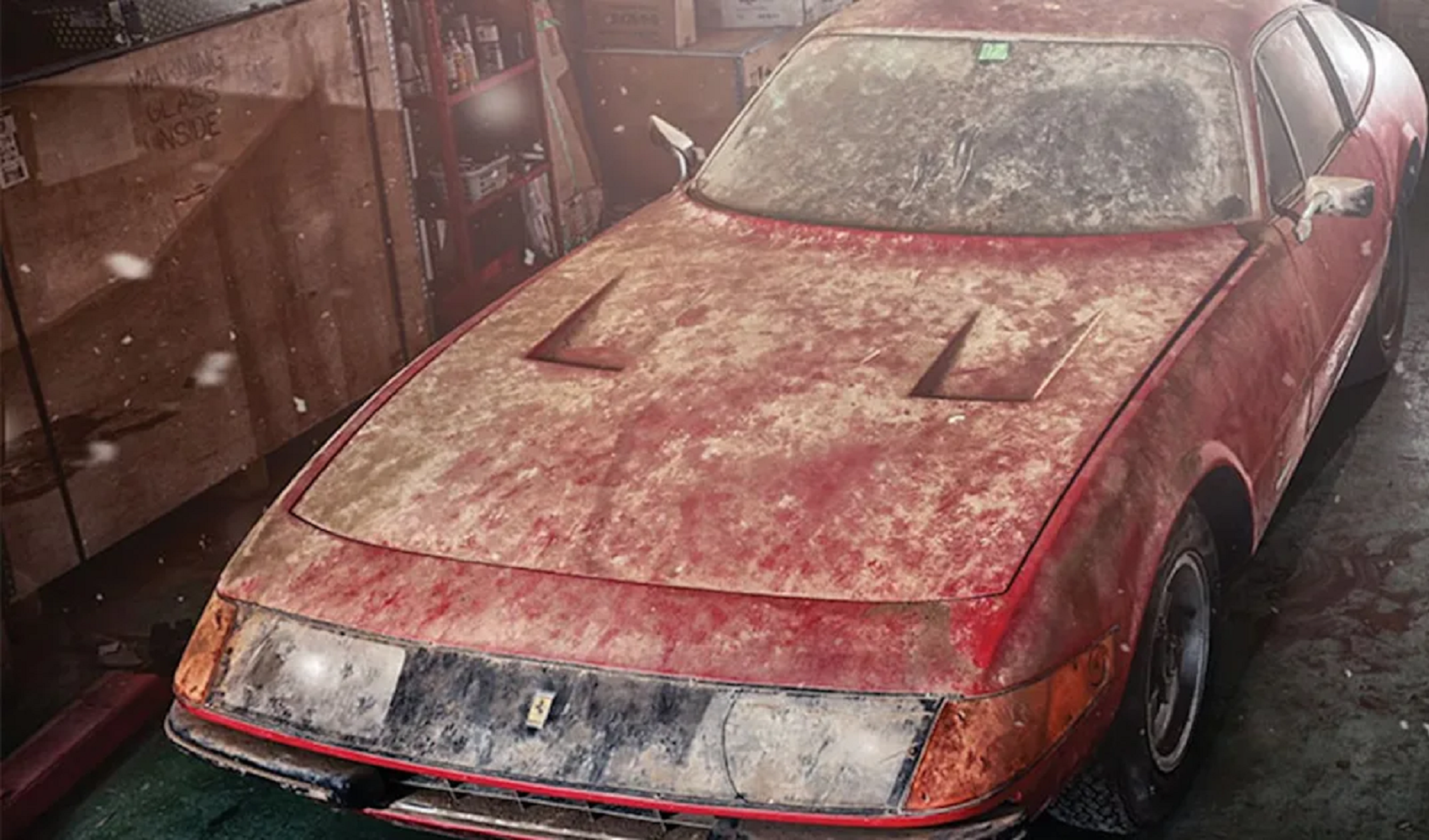 Chuyện về chiếc Ferrari Daytona bụi bặm bị “bỏ rơi” trong nhà kho suốt 40 năm
