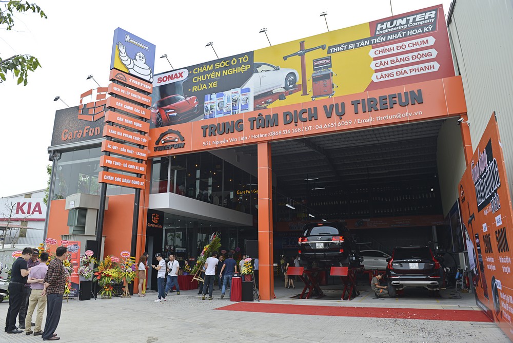OTOFUN mở trung tâm dịch vụ lốp Tirefun 2 Long Biên