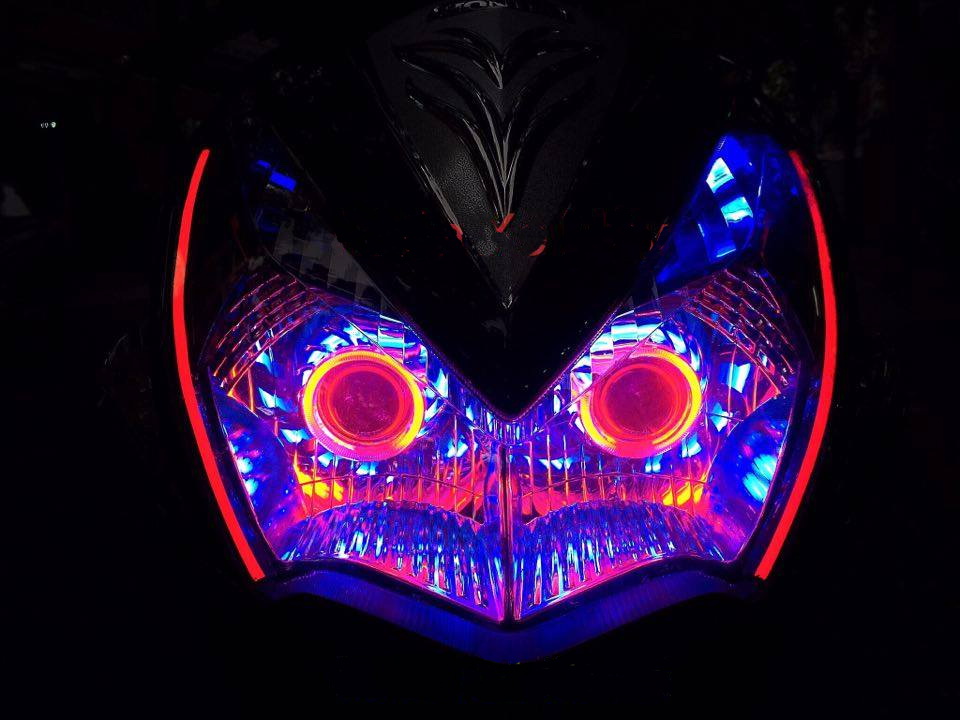 Air Blade đậm chất chơi với đèn pha gương cầu LED – mắt thiên thần