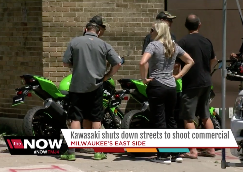 Rò rỉ hình ảnh Kawasaki Ninja 400 mới khi quay quảng cáo ở Mỹ