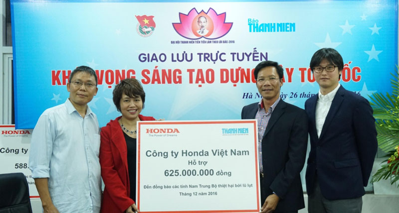 Honda Việt Nam hỗ trợ đồng bào lũ lụt các tỉnh Nam Trung Bộ