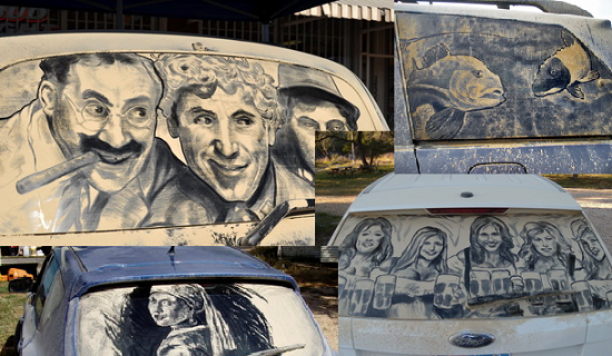 Nghệ thuật trên xe bẩn
