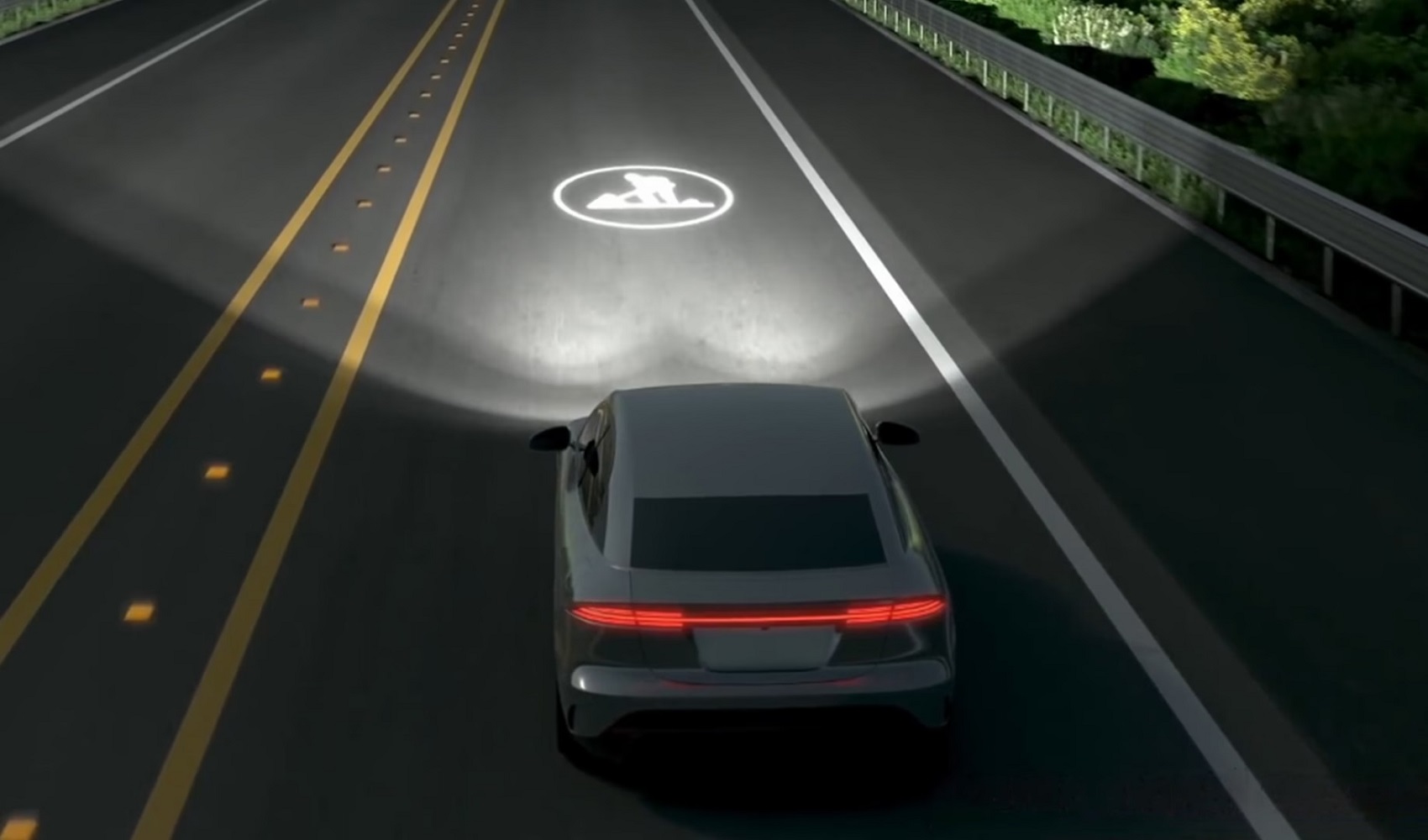 Đèn pha ô tô có khả năng hiển thị thông tin