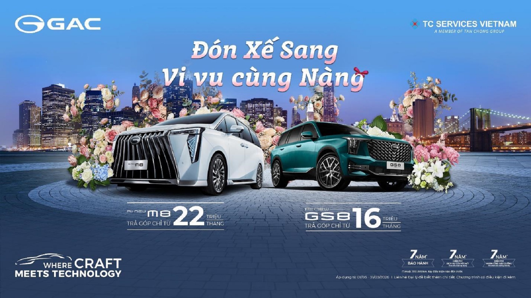 GAC Việt Nam khởi động chương trình ưu đãi đặc biệt tháng 3: Đón xế sang - vi vu cùng nàng