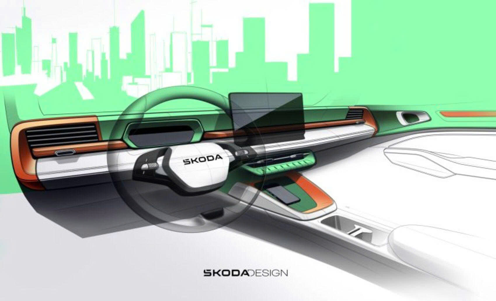 Skoda công bố nội thất Epiq thuần điện và ấn định lịch ra mắt toàn cầu vào ngày 19/5