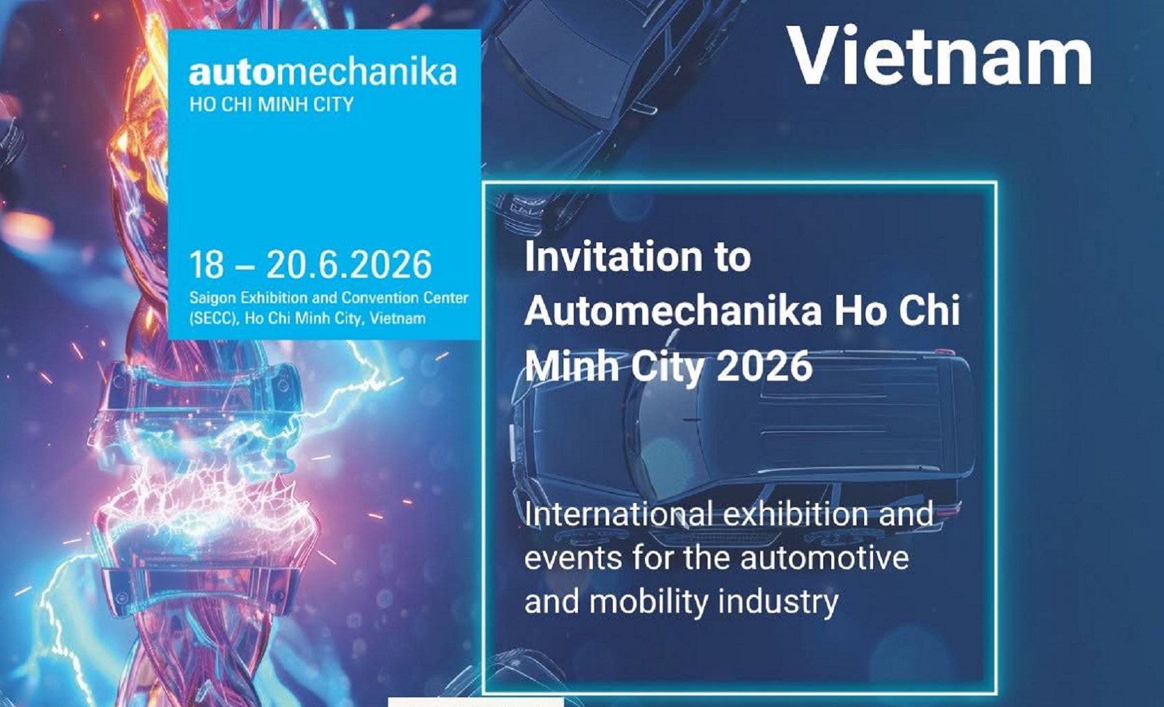 Automechanika Ho Chi Minh City 2026 giới thiệu tác động của xu hướng điện hóa đến ngành ôtô và di chuyển