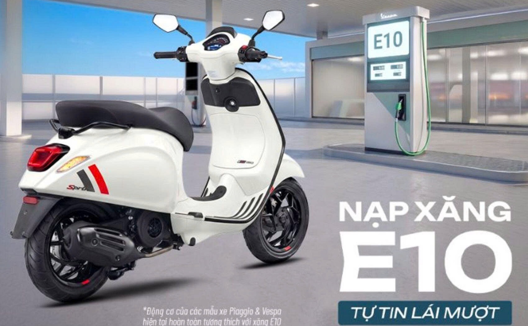 Piaggio Việt Nam khẳng định toàn bộ dòng xe hiện tại tương thích hoàn toàn với xăng sinh học E10